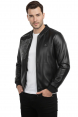 DeepSEA Dar Kesim Erkek Suni Deri Ceket / Mont – Kolej Yaka & Ribanalı 2600741