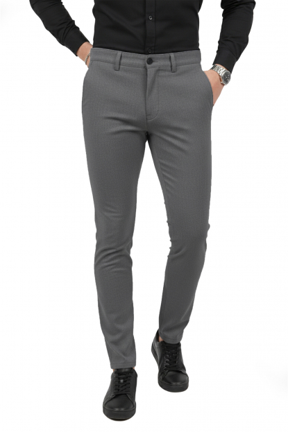 DeepSEA Erkek Likralı Beli Lastikli & İpli Dar Kesim Şık Kumaş Pantolon 2600572