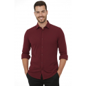 DeepSEA Slim Fit Erkek Gömlek Kolay Ütülenen Nefes Alan Kumaş, Dört Mevsim Şıklık 2602629