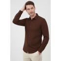 DeepSEA Slim Fit Erkek Gömlek Kolay Ütülenen Nefes Alan Kumaş, Dört Mevsim Şıklık 2602629