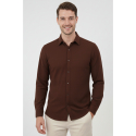 DeepSEA Slim Fit Erkek Gömlek Kolay Ütülenen Nefes Alan Kumaş, Dört Mevsim Şıklık 2602629