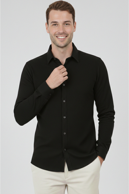DeepSEA Slim Fit Erkek Gömlek Kolay Ütülenen Nefes Alan Kumaş, Dört Mevsim Şıklık 2602629