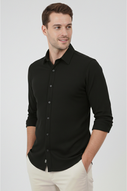 DeepSEA Slim Fit Erkek Gömlek Kolay Ütülenen Nefes Alan Kumaş, Dört Mevsim Şıklık 2602629