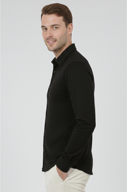 DeepSEA Slim Fit Erkek Gömlek Kolay Ütülenen Nefes Alan Kumaş, Dört Mevsim Şıklık 2602629