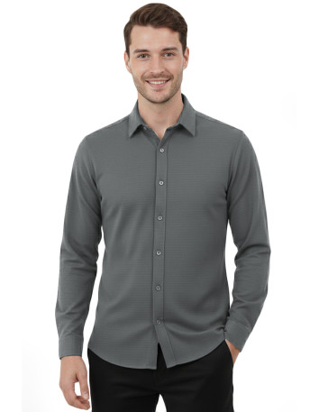 DeepSEA Slim Fit Erkek Gömlek Kolay Ütülenen Nefes Alan Kumaş, Dört Mevsim Şıklık 2602629
