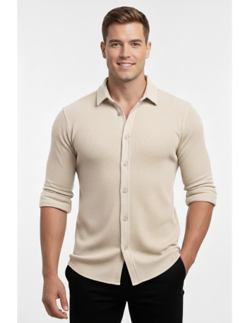 DeepSEA Slim Fit Erkek Gömlek Kolay Ütülenen Nefes Alan Kumaş, Dört Mevsim Şıklık 2602604