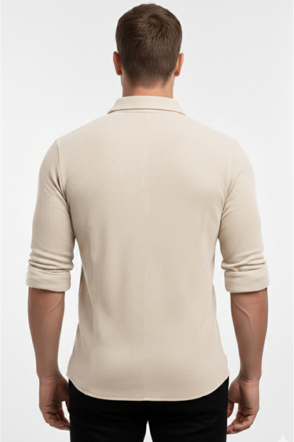 DeepSEA Slim Fit Erkek Gömlek Kolay Ütülenen Nefes Alan Kumaş, Dört Mevsim Şıklık 2602604