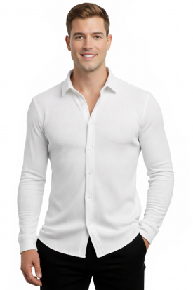 DeepSEA Slim Fit Erkek Gömlek Kolay Ütülenen Nefes Alan Kumaş, Dört Mevsim Şıklık 2602604 2
