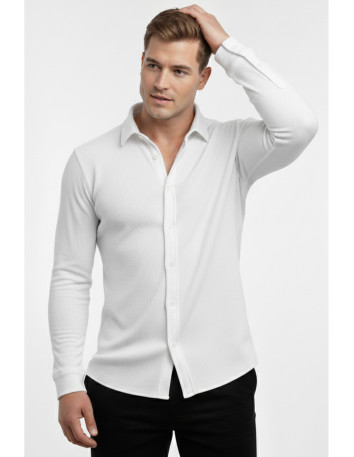 DeepSEA Slim Fit Erkek Gömlek Kolay Ütülenen Nefes Alan Kumaş, Dört Mevsim Şıklık 2602604 2