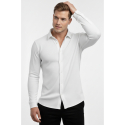 DeepSEA Slim Fit Erkek Gömlek Kolay Ütülenen Nefes Alan Kumaş, Dört Mevsim Şıklık 2602604