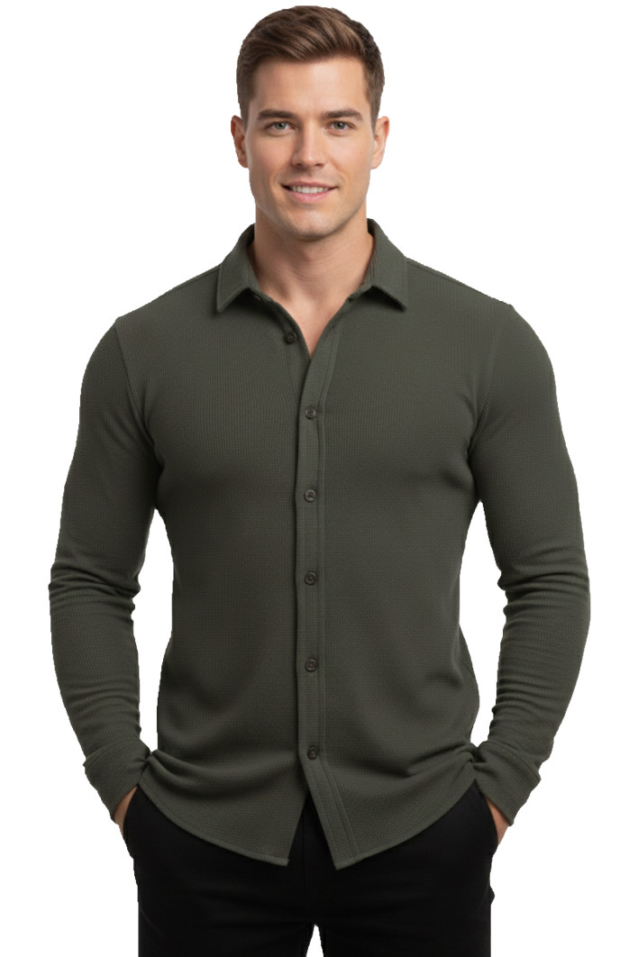 DeepSEA Slim Fit Erkek Gömlek Kolay Ütülenen Nefes Alan Kumaş, Dört Mevsim Şıklık 2602604 2
