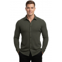 DeepSEA Slim Fit Erkek Gömlek Kolay Ütülenen Nefes Alan Kumaş, Dört Mevsim Şıklık 2602604