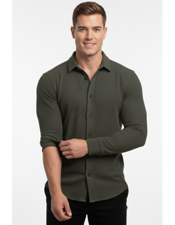 DeepSEA Slim Fit Erkek Gömlek Kolay Ütülenen Nefes Alan Kumaş, Dört Mevsim Şıklık 2602604