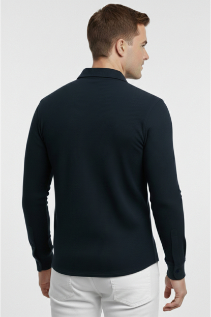 DeepSEA Slim Fit Erkek Gömlek Kolay Ütülenen Nefes Alan Kumaş, Dört Mevsim Şıklık 2602604