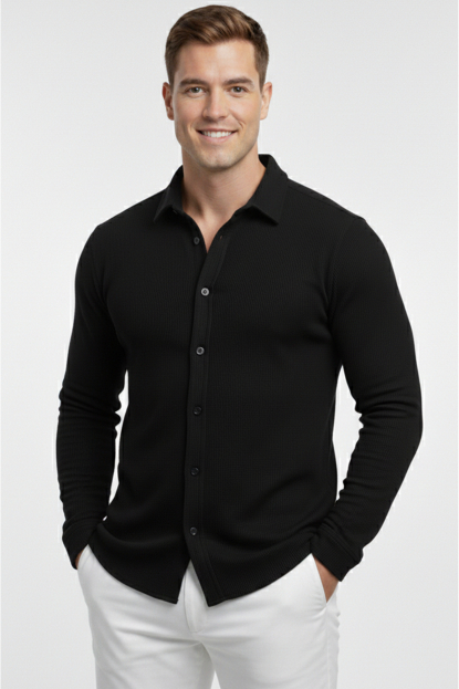 DeepSEA Slim Fit Erkek Gömlek Kolay Ütülenen Nefes Alan Kumaş, Dört Mevsim Şıklık 2602604