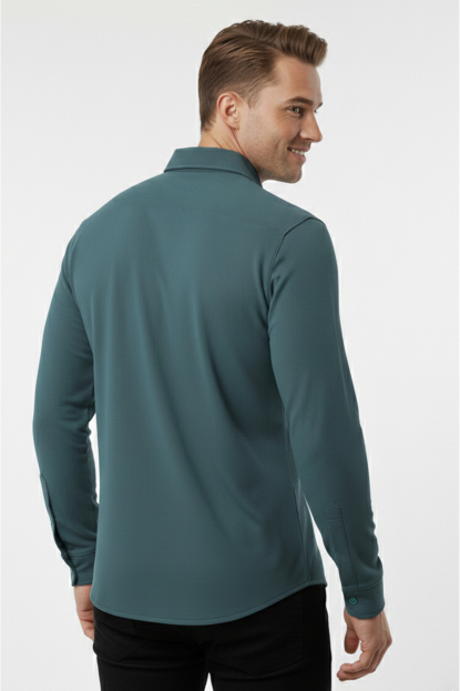 DeepSEA Slim Fit Erkek Gömlek Kolay Ütülenen Nefes Alan Kumaş, Dört Mevsim Şıklık 2602604