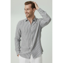 DeepSEA Slim Fit Erkek Gömlek Kolay Ütülenen Nefes Alan Kumaş, Dört Mevsim Şıklık 260226