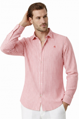 DeepSEA Slim Fit Erkek Gömlek Kolay Ütülenen Nefes Alan Kumaş, Dört Mevsim Şıklık 260226