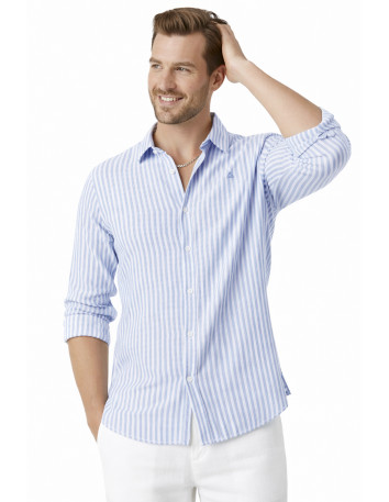 DeepSEA Slim Fit Erkek Gömlek Kolay Ütülenen Nefes Alan Kumaş, Dört Mevsim Şıklık 260226