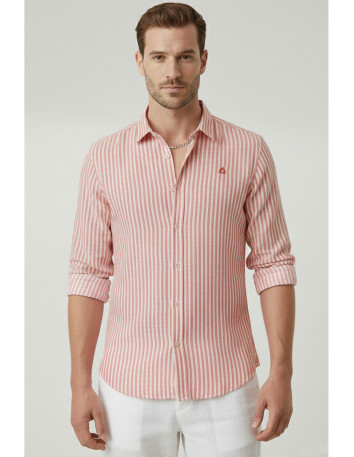 DeepSEA Slim Fit Erkek Gömlek Kolay Ütülenen Nefes Alan Kumaş, Dört Mevsim Şıklık 260226 2