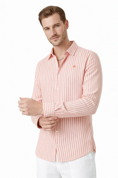 DeepSEA Slim Fit Erkek Gömlek Kolay Ütülenen Nefes Alan Kumaş, Dört Mevsim Şıklık 260226