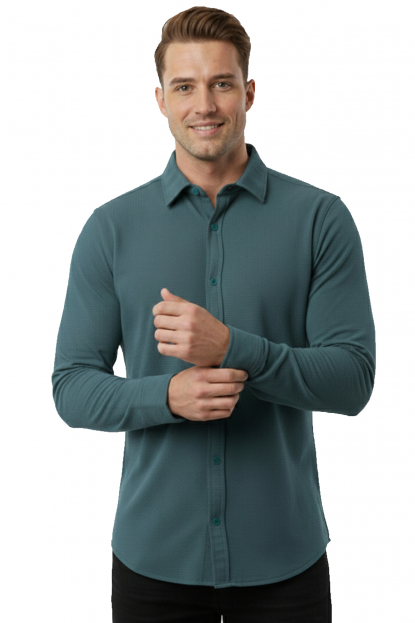 DeepSEA Slim Fit Erkek Gömlek Kolay Ütülenen Nefes Alan Kumaş, Dört Mevsim Şıklık 2602604