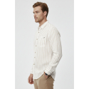 DeepSEA Slim Fit Çizgili %100 Pamuk Erkek Gömlek – Nefes Alan Şık Günlük Gömlek 2602623
