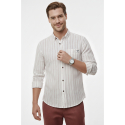 DeepSEA Slim Fit Çizgili %100 Pamuk Erkek Gömlek – Nefes Alan Şık Günlük Gömlek 2602623