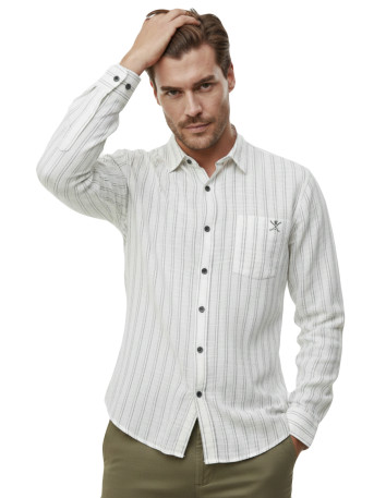 DeepSEA Slim Fit Çizgili %100 Pamuk Erkek Gömlek – Nefes Alan Şık Günlük Gömlek 2602623