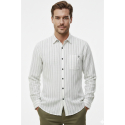 DeepSEA Slim Fit Çizgili %100 Pamuk Erkek Gömlek – Nefes Alan Şık Günlük Gömlek 2602623