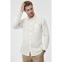 DeepSEA Slim Fit Çizgili %100 Pamuk Erkek Gömlek – Nefes Alan Şık Günlük Gömlek 2602623
