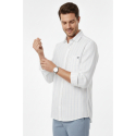 DeepSEA Slim Fit Çizgili %100 Pamuk Erkek Gömlek – Nefes Alan Şık Günlük Gömlek 2602623
