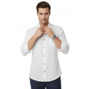 DeepSEA Slim Fit Çizgili %100 Pamuk Erkek Gömlek – Nefes Alan Şık Günlük Gömlek 2602623