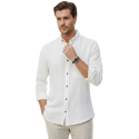 DeepSEA Slim Fit Çizgili %100 Pamuk Erkek Gömlek – Nefes Alan Şık Günlük Gömlek 2602623