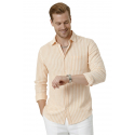 DeepSEA Slim Fit Çizgili %100 Pamuk Erkek Gömlek – Nefes Alan Şık Günlük Gömlek 2602627