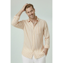 DeepSEA Slim Fit Çizgili %100 Pamuk Erkek Gömlek – Nefes Alan Şık Günlük Gömlek 2602627