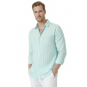 DeepSEA Slim Fit Çizgili %100 Pamuk Erkek Gömlek – Nefes Alan Şık Günlük Gömlek 2602627