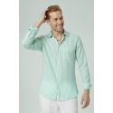 DeepSEA Slim Fit Çizgili %100 Pamuk Erkek Gömlek – Nefes Alan Şık Günlük Gömlek 2602627