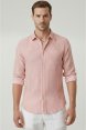 DeepSEA Slim Fit Çizgili %100 Pamuk Erkek Gömlek – Nefes Alan Şık Günlük Gömlek 2602627