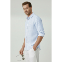 DeepSEA Slim Fit Çizgili %100 Pamuk Erkek Gömlek – Nefes Alan Şık Günlük Gömlek 2602627