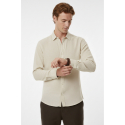 DeepSEA Slim Fit Çizgili %100 Pamuk Erkek Gömlek – Nefes Alan Şık Günlük Gömlek 2602616