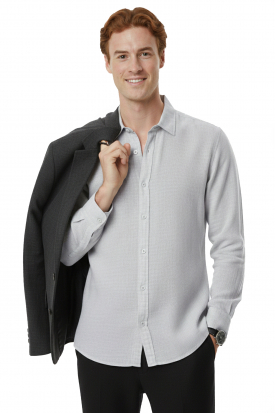 DeepSEA Slim Fit Çizgili %100 Pamuk Erkek Gömlek – Nefes Alan Şık Günlük Gömlek 2602616 2