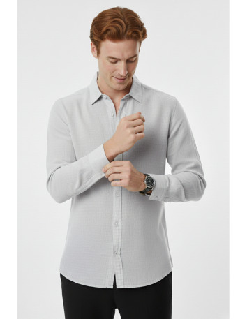 DeepSEA Slim Fit Çizgili %100 Pamuk Erkek Gömlek – Nefes Alan Şık Günlük Gömlek 2602616 2