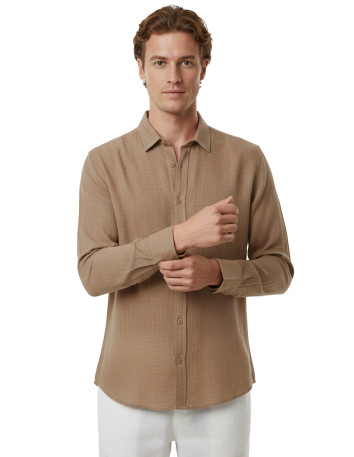 DeepSEA Slim Fit Çizgili %100 Pamuk Erkek Gömlek – Nefes Alan Şık Günlük Gömlek 2602616