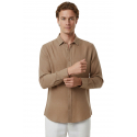 DeepSEA Slim Fit Çizgili %100 Pamuk Erkek Gömlek – Nefes Alan Şık Günlük Gömlek 2602616