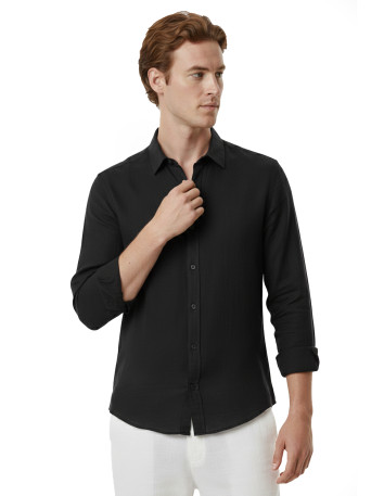 DeepSEA Slim Fit Çizgili %100 Pamuk Erkek Gömlek – Nefes Alan Şık Günlük Gömlek 2602616