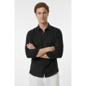 DeepSEA Slim Fit Çizgili %100 Pamuk Erkek Gömlek – Nefes Alan Şık Günlük Gömlek 2602616