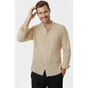 DeepSEA Slim Fit Çizgili %100 Pamuk Erkek Gömlek – Nefes Alan Şık Günlük Gömlek 2602621