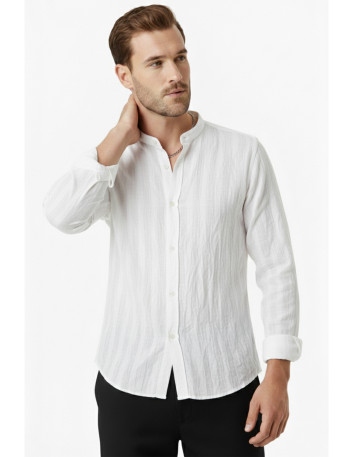 DeepSEA Slim Fit Çizgili %100 Pamuk Erkek Gömlek – Nefes Alan Şık Günlük Gömlek 2602621 2