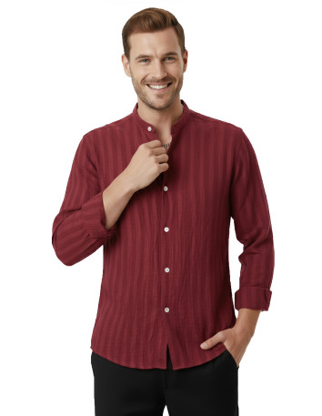 DeepSEA Slim Fit Çizgili %100 Pamuk Erkek Gömlek – Nefes Alan Şık Günlük Gömlek 2602621